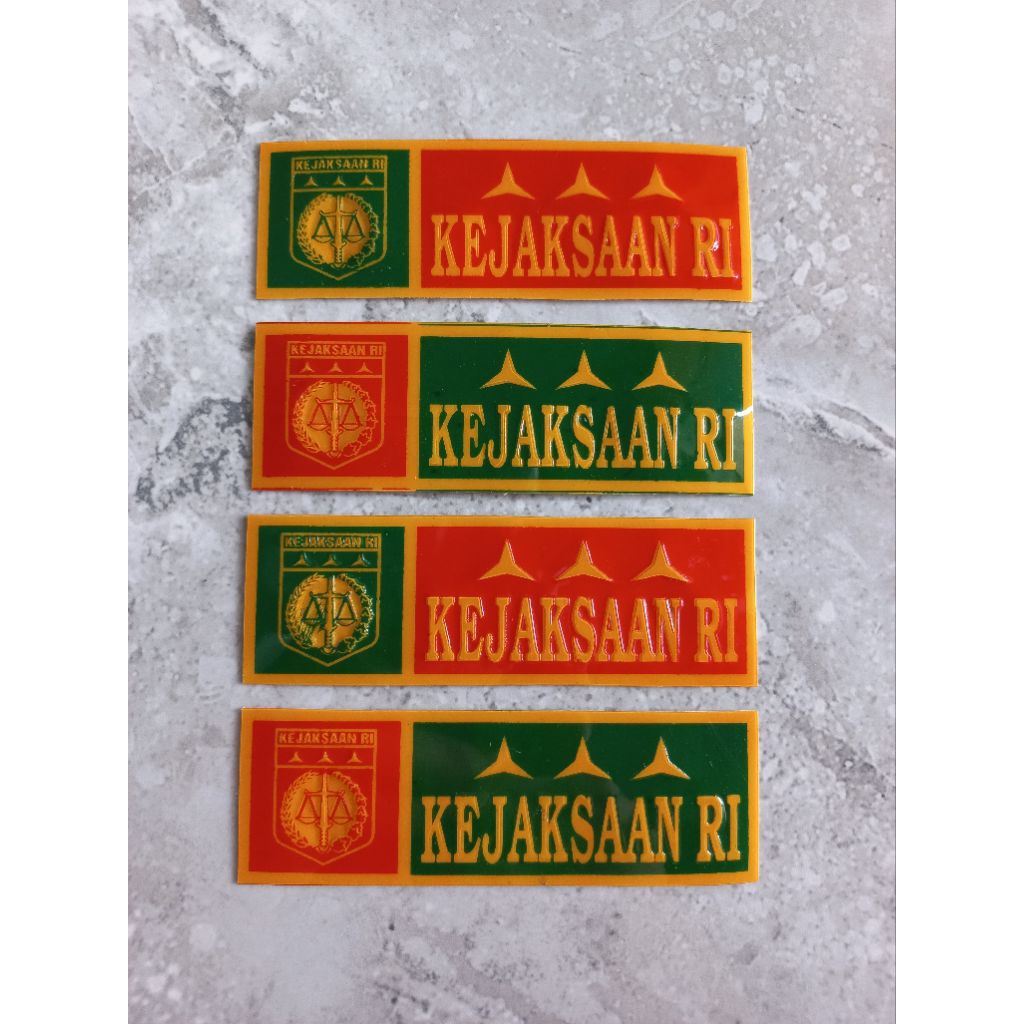 STICKER PLAT MOBIL KEJAKSAAN RI KECIL TIMBUL - STICKER PLAT MOBIL KEJAKSAAN RI TIMBUL