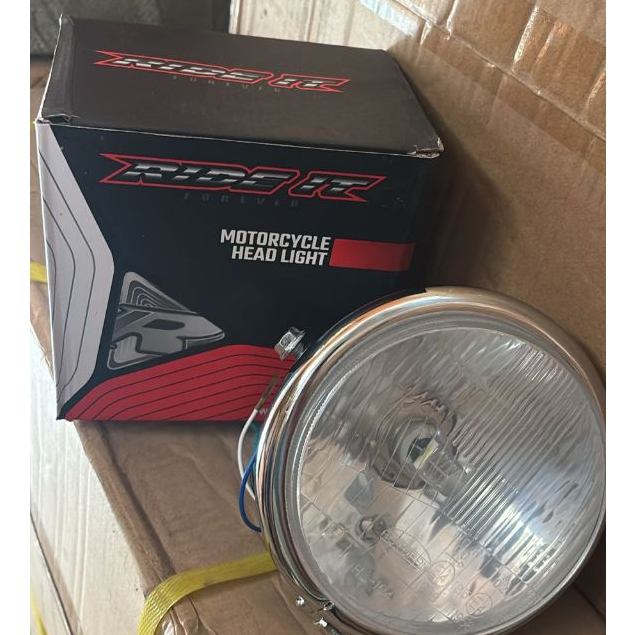 Lampu headlamp pesek hd h4 autopal crom kaca bening bagus import