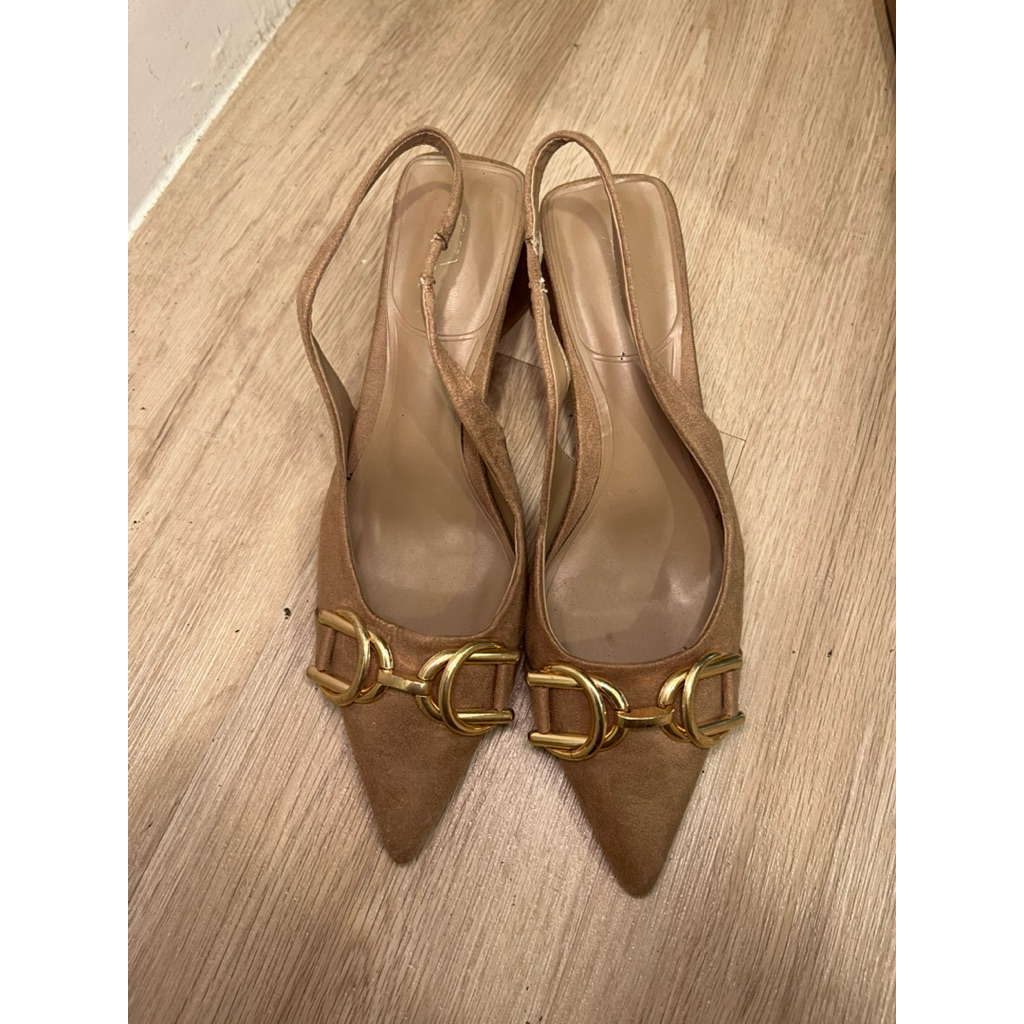 PRELOVED HEELS ZR SIZE 37 heels 5cm heels 6cm heels coklat hels hitam