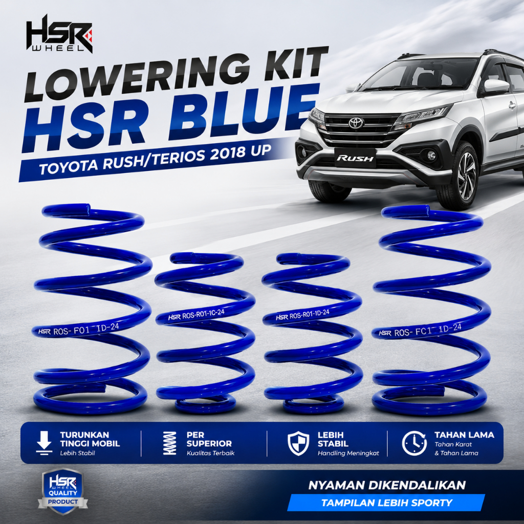 Lowering Kit HSR Blue  - Toyota Rush/Terios 2018 Up