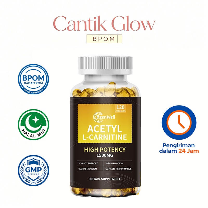 BzenWell Acetyl L-Carnitine 1500mg 120 Capsule Energi Metabolisme BPOM