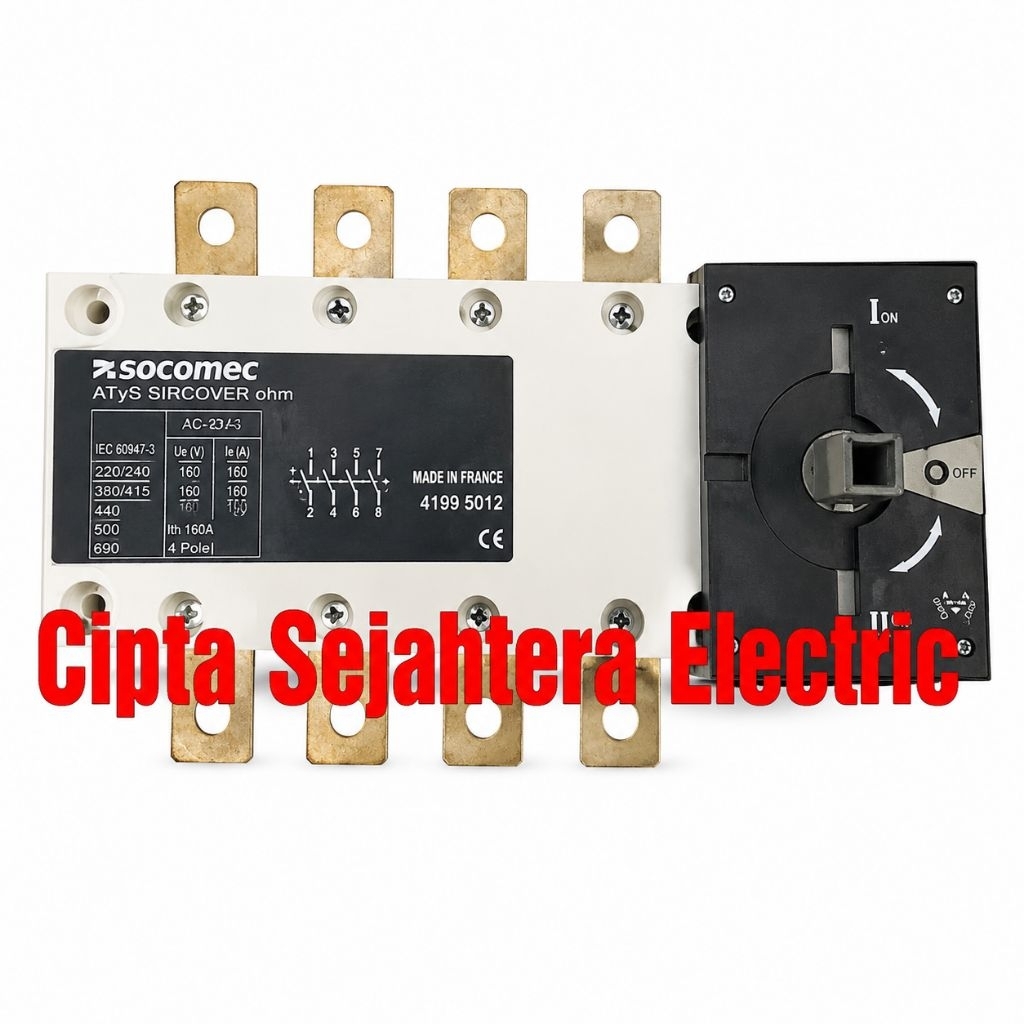 COS socomec 4p 160a sircover ohm sakelar