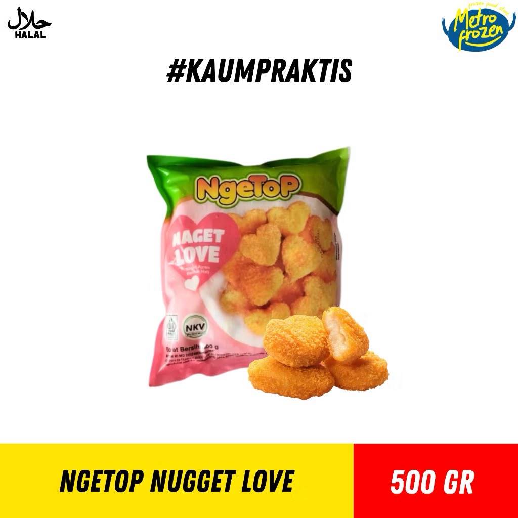 NGETOP Nugget Love 500gr //naget ayam bentuk hati //instan Banjarmasin