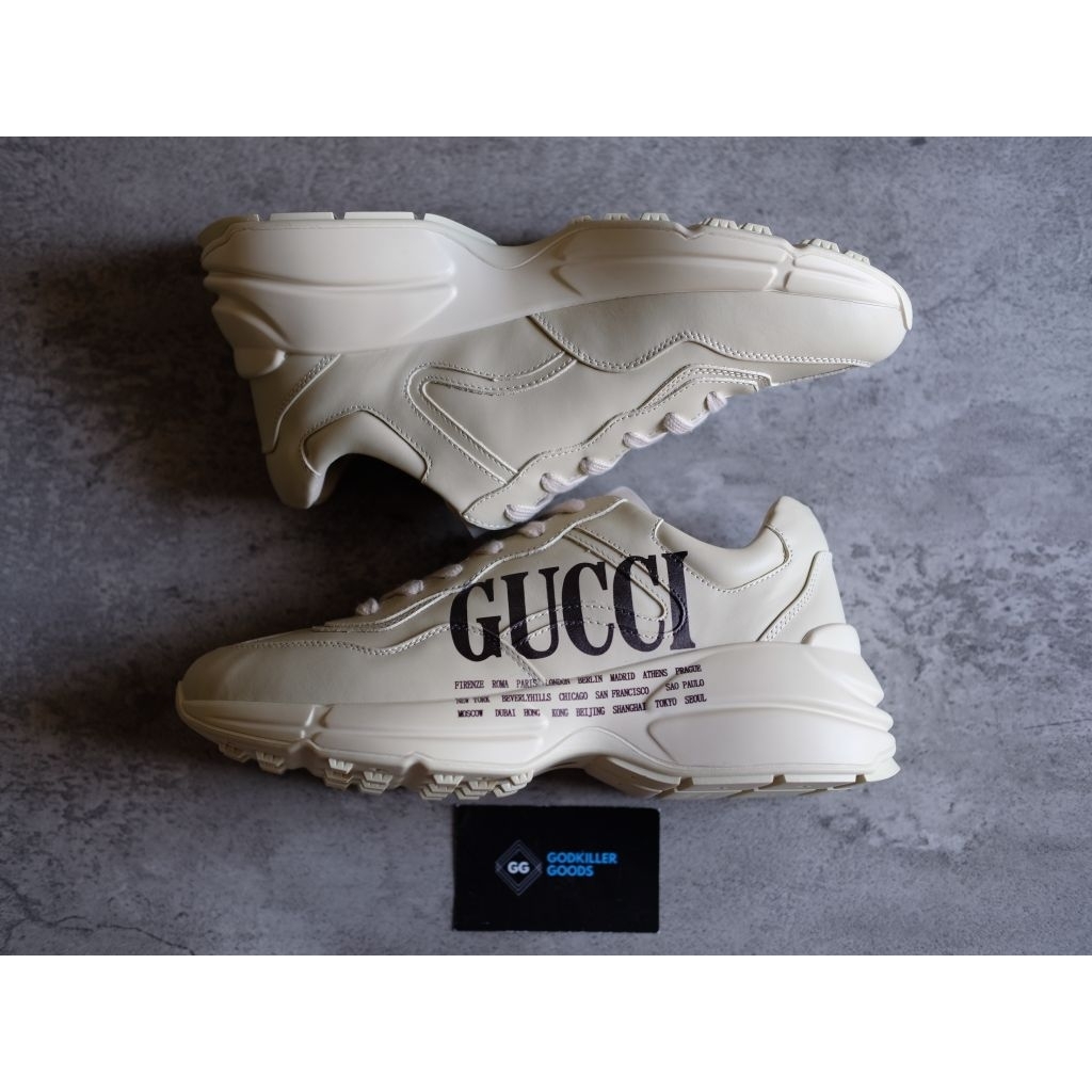 Rhyton Ivory Sneaker Side Logo
