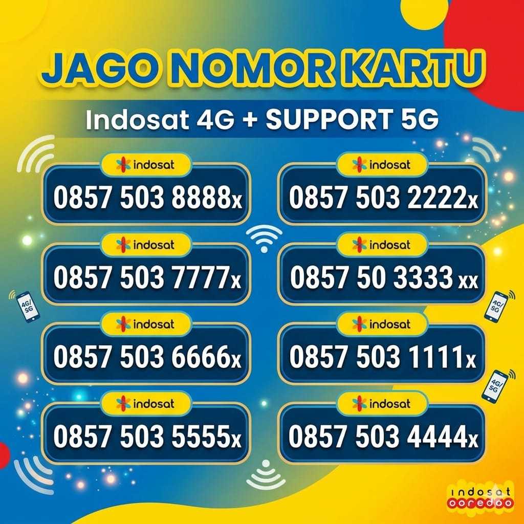 Kartu Perdana Nomor Cantik Indosat 4G LTE Support 5G #K71