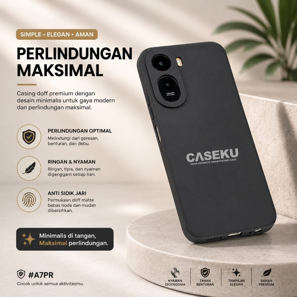 Redmi A7 Pro Redmi A5 Redmi A1 Redmi A2 Redmi A3 Case Softcase Candy Macaron Square Black Polos Case