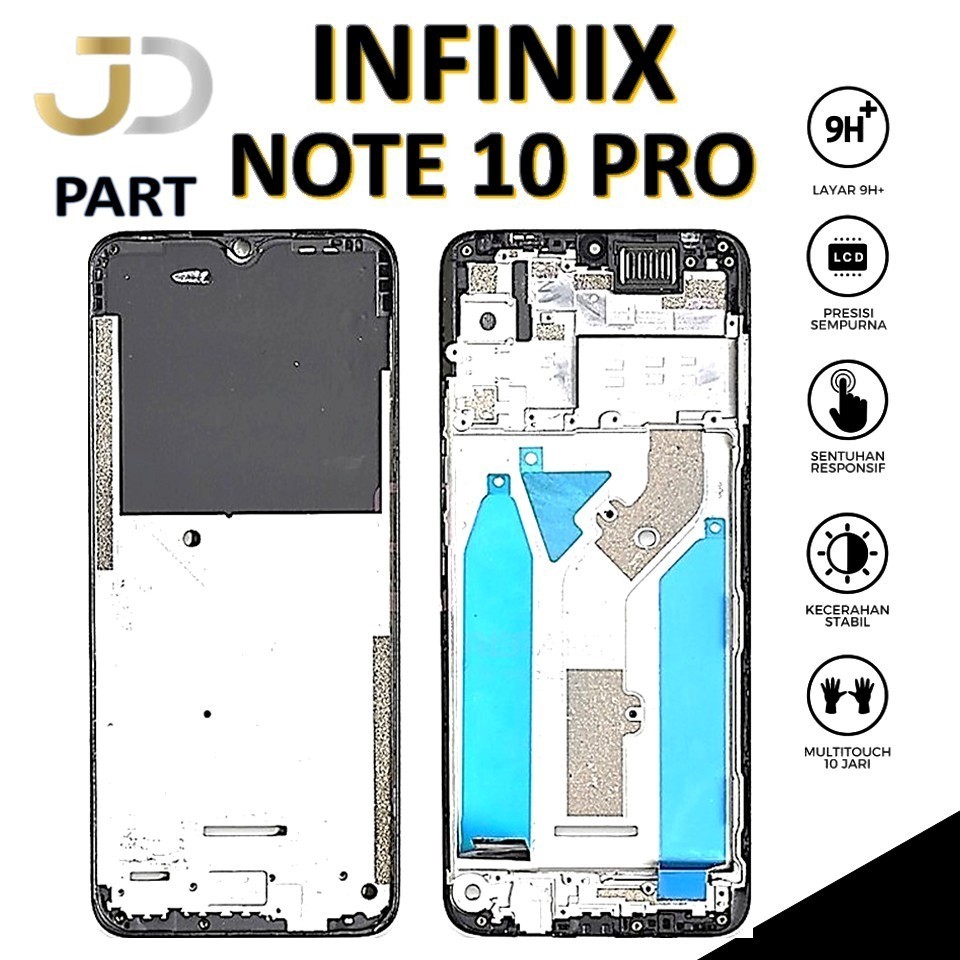 FRAME LCD INFINIX NOTE 10 PRO FRAME BEZZEL TULANG TENGAH ORIGINAL ORI 100%