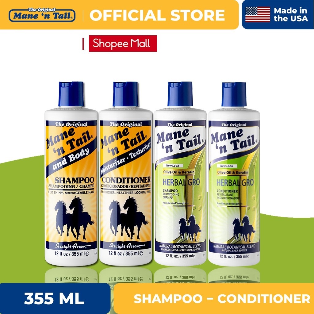 Mane N Tail Shampoo and Conditioner / Mane N Tail Original dan Herbal / Shampoo Kuda