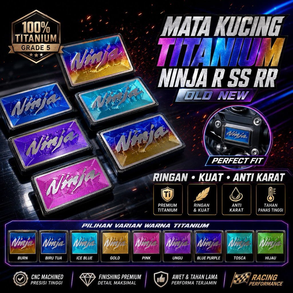 MATA KUCING NINJA R SS RR OLD NEW SPAKBOR BELAKANG TITANIUM VIETNAM SSR KRR BODY