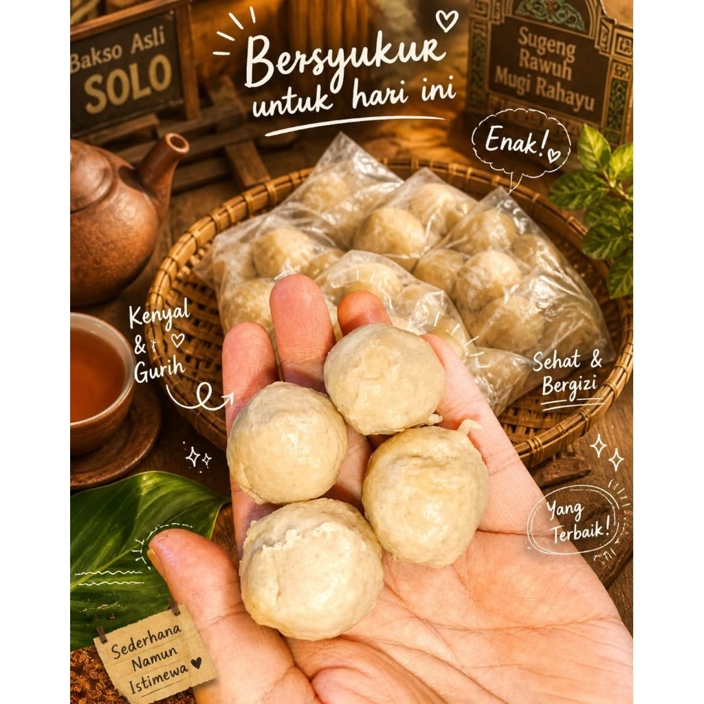 PENTOL SOLO/BAKSO/CEMILAN ASLI DAGING SAPI