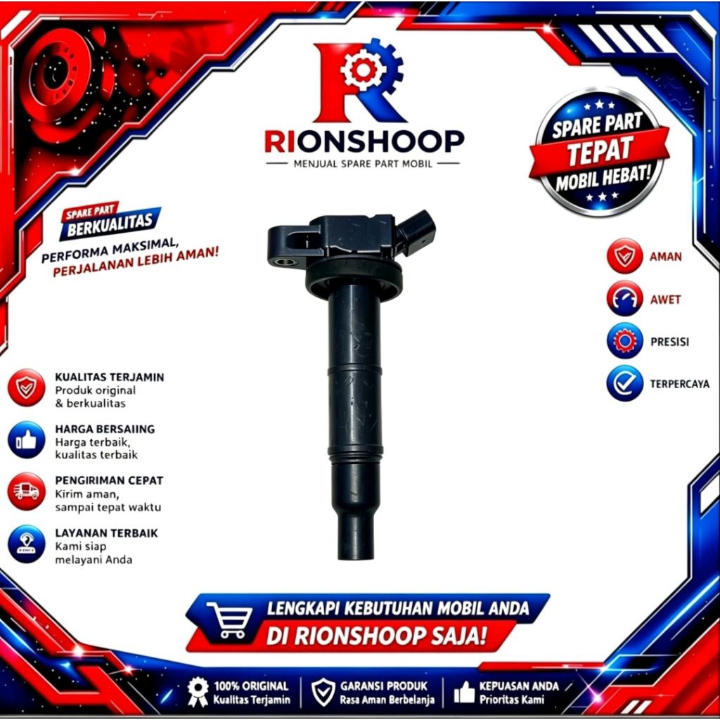 ignition coil mobil INNOVA FORTUNER bensin original ( IGC108  YEC FLAMMA JAPAN)