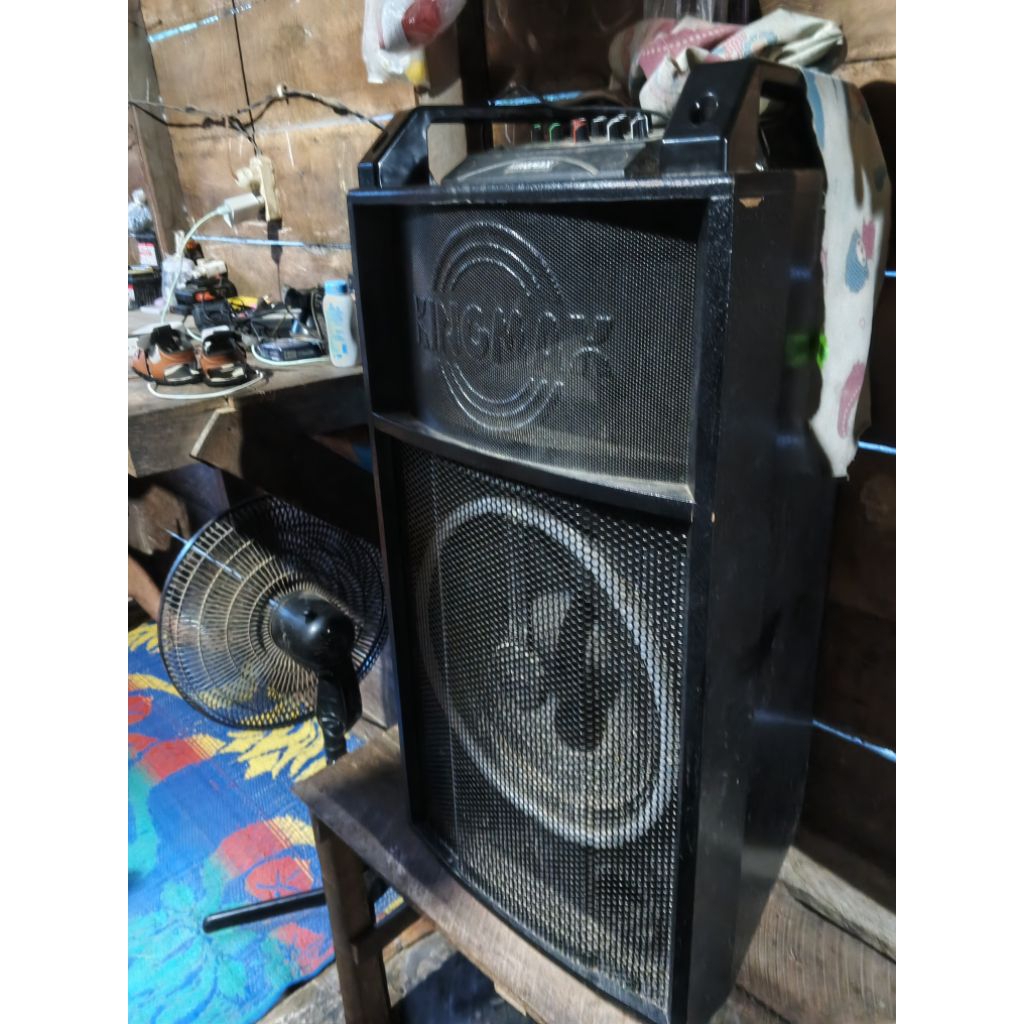 Speaker kingmax 883N 15 Inch - Bass Kuat, LED Musik, Mic Wireless