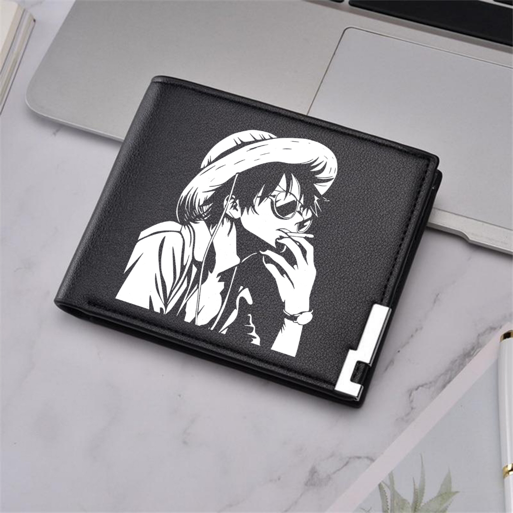 Goodness - Dompet Gambar Anime Luffy Aesthetic Dompet wallet import Leather Pu Dompet Lipat Pria - L
