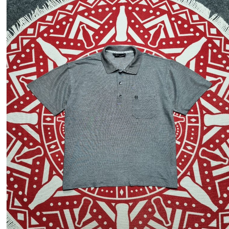 Vintage kaos kerah Celin Polo shirt lengan pendek