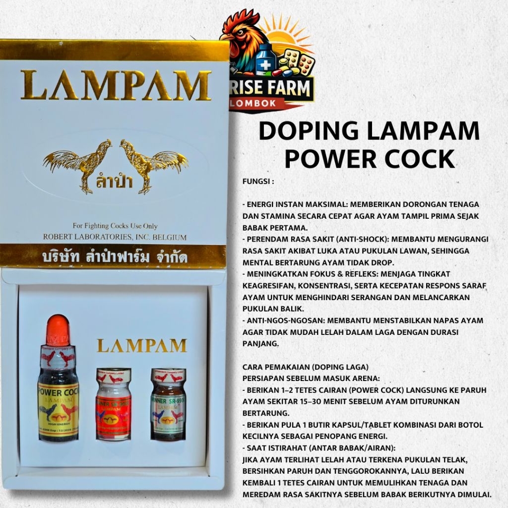 DOPING LAMPAM POWER COCK / DOPING LAMPAM ORIGINAL / DOPING POWERCOCK AYAM / DOPING AYAM LAMPAM IMPOR