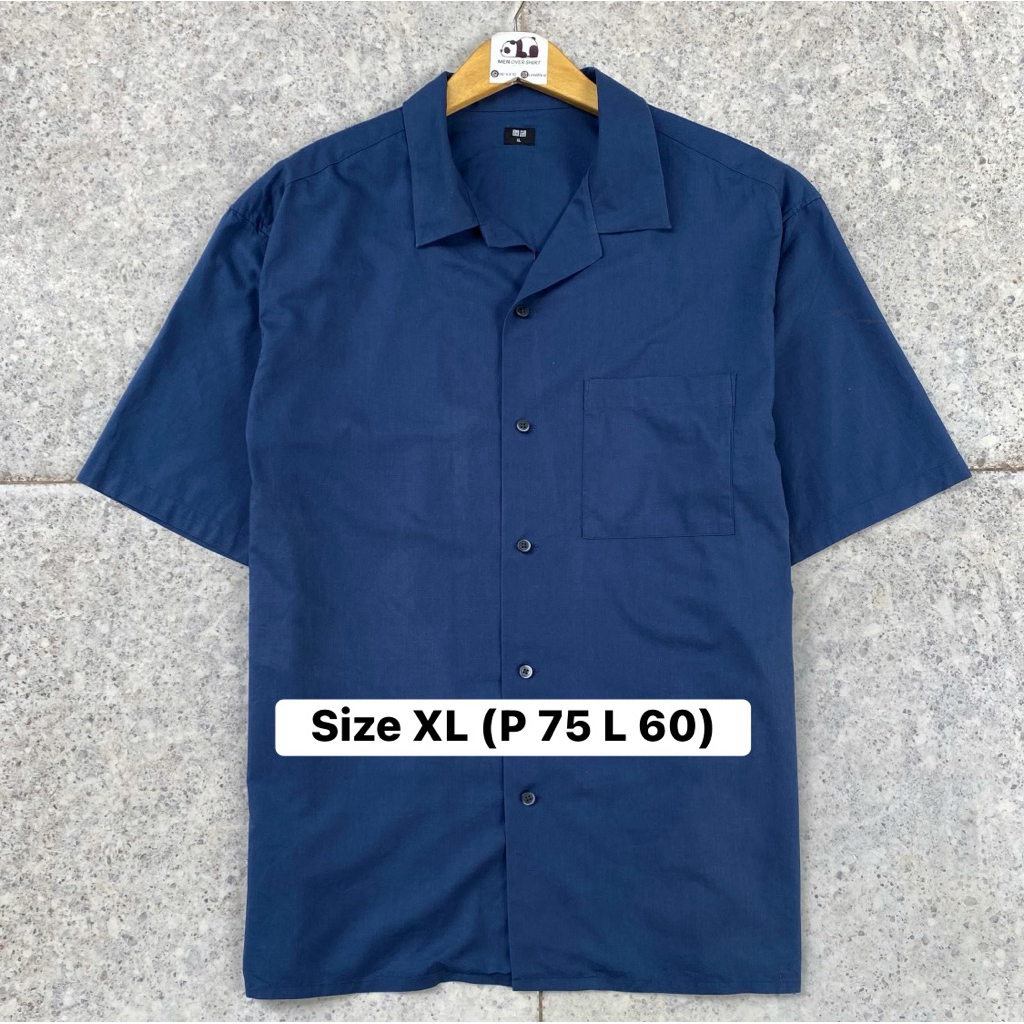 Kemeja Open Collar Uniqlo
