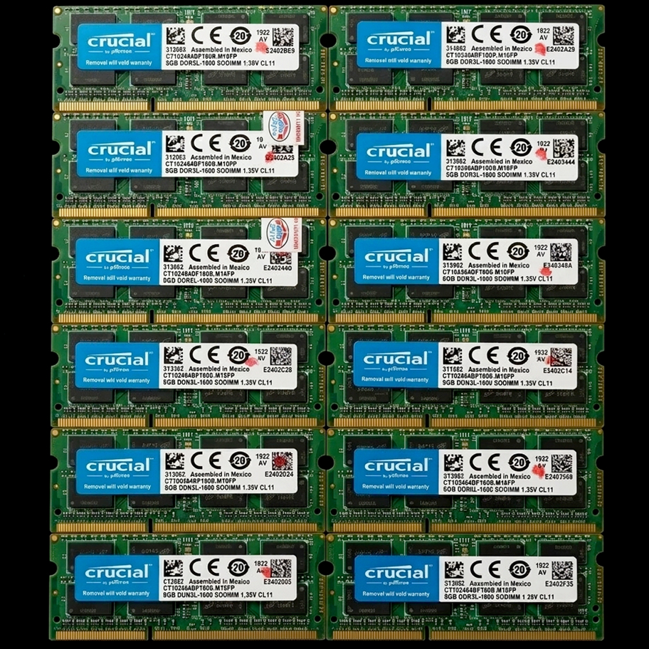 Crucial Sodimm 8GB ddr3L PC12800 | PC3L - Memory Ram Laptop