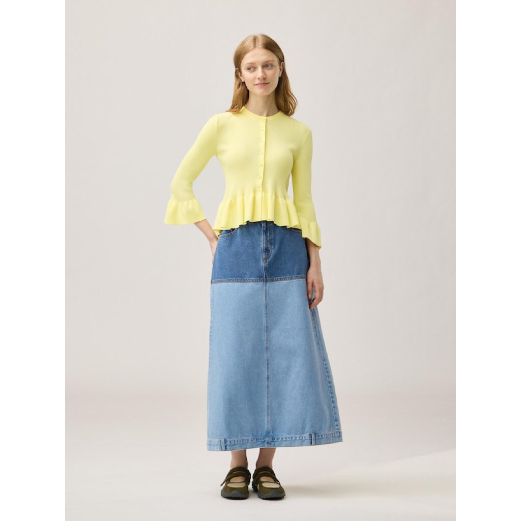 GU two tone denim skirt by rokh
