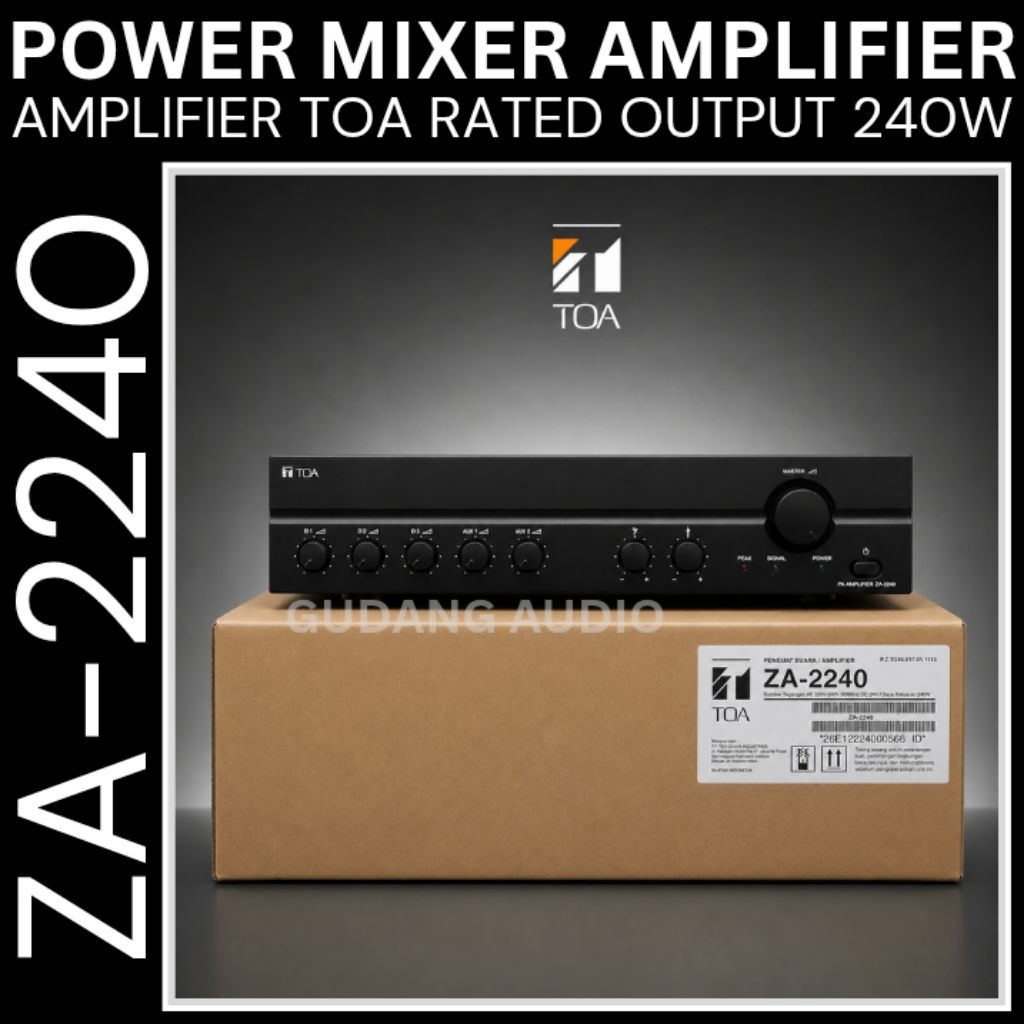 ZA-2240 POWER MIXER AMPLIFIER TOA ZA-2240 ZA 2240 240 WATT ORIGINAL