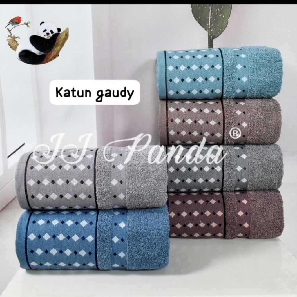 JJ List Model Panda-Handuk Mandi Katun 70x140-Handuk Dewasa JJ List Model Panda