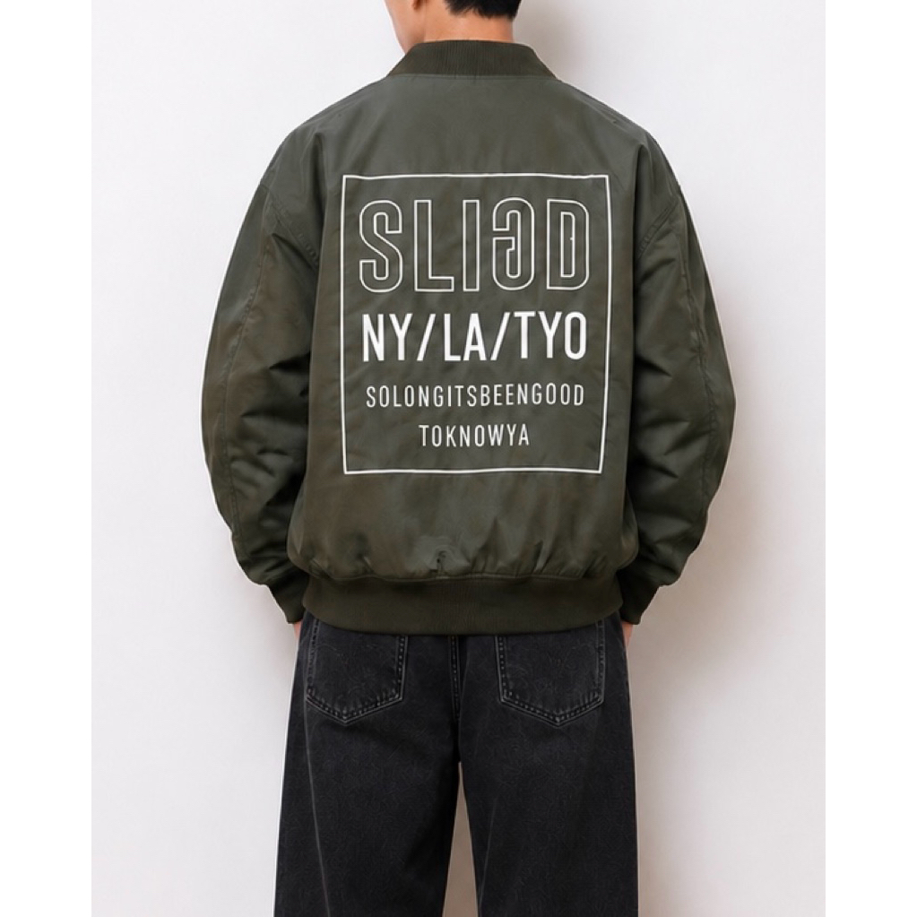B One Soul Bomber Casual Jacket size M ( Seperti Baru ) 100% Original