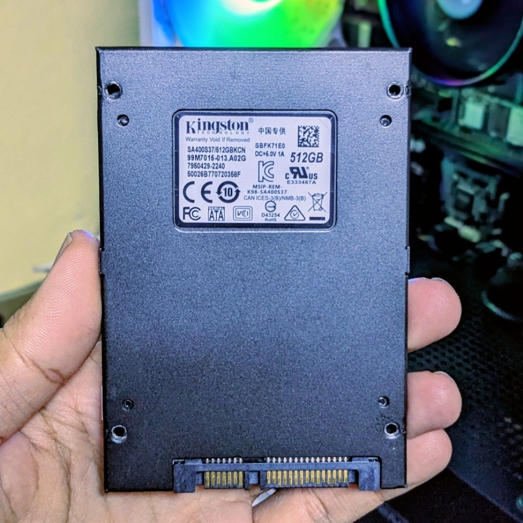 SSD SATA Kingston 512GB Health 100%
