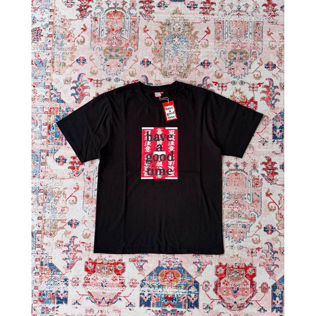 Kaos Have A Good Time x Black Eye Patch Import Premium Oversize Unisex Cotton Combed 20s Streetwear 