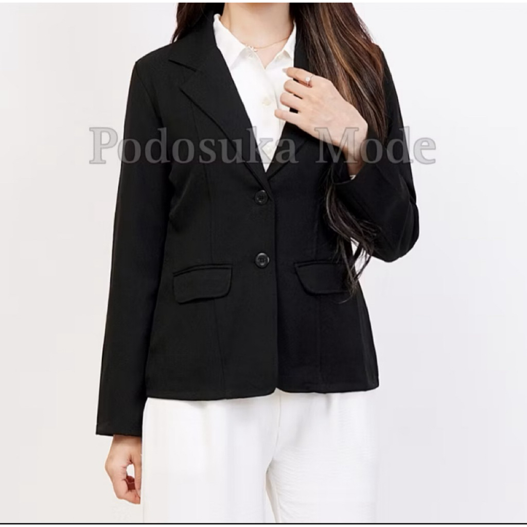 preloved jas hitam formal/blazer hitam wanita