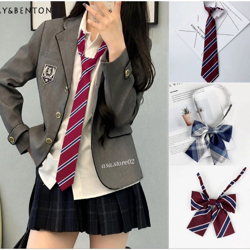 Dasi Kupu Instan Jk Premium Motif Seifuku/Dasi Sekolah