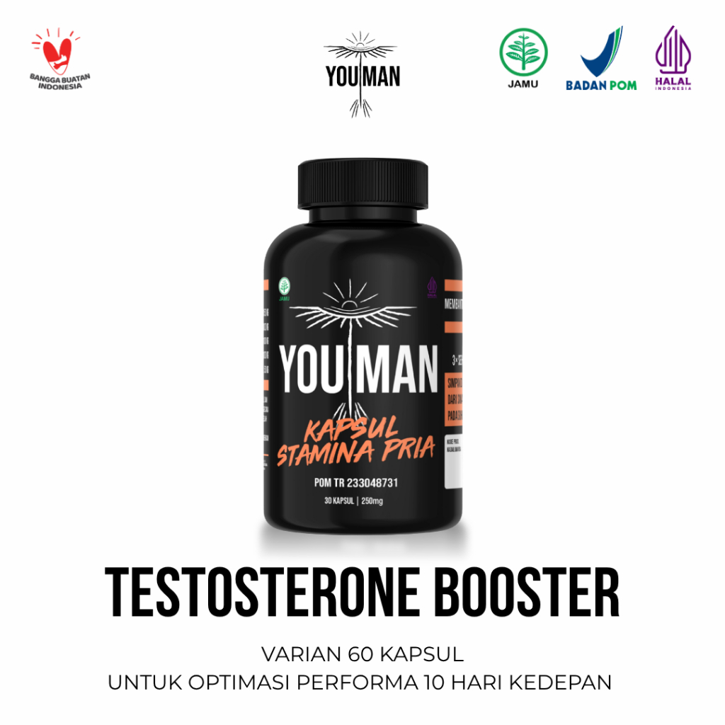 [YOUMAN HERBAL SUPPLEMENT] 60 Kapsul Testosteron Booster