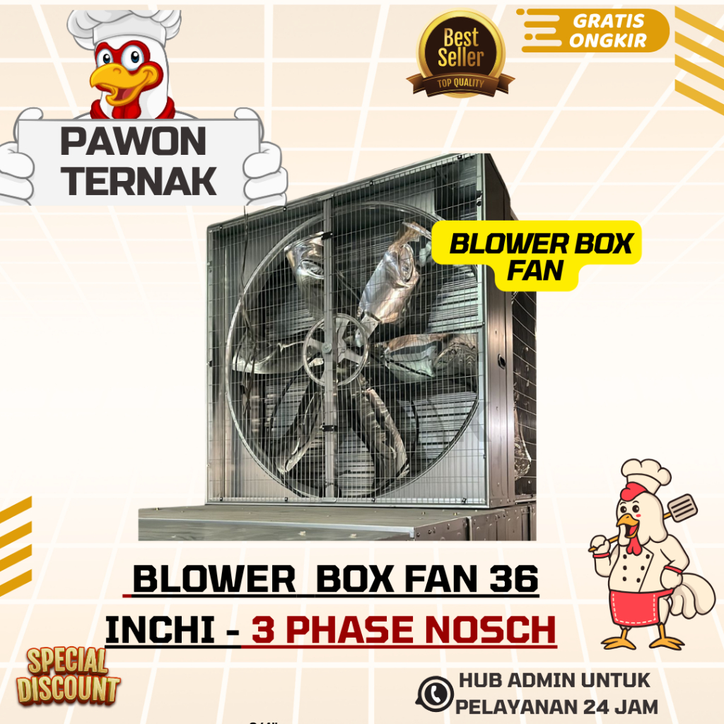 BLOWER BOX FAN 36 inchi - 3 phase siemens