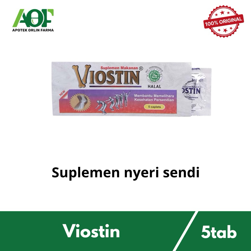Viostin DS 5 Kaplet Original – Suplemen Makanan untuk Membantu Memelihara Kesehatan Persendian