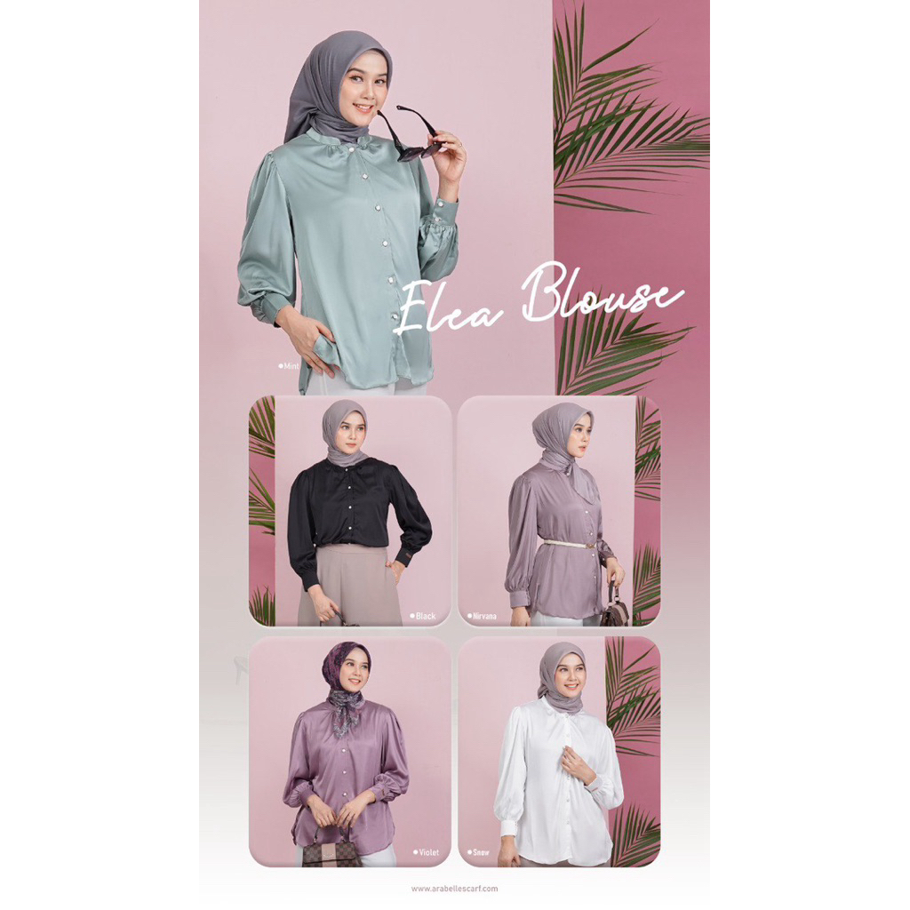 ARABELLE SCARF SERIES ELEA BLOUSE MATT PREMIUM SILK BLOUSE CASUAL BOUSE KERJA BLOUSE POLOS PREMIUM O