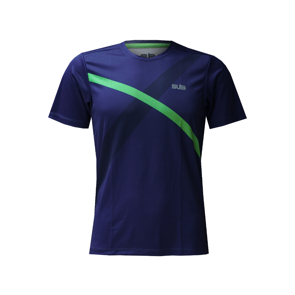 SUB JERSEY STREAMLINE MESH MEN SHORT SLEEVE RUNNING JERSEY NAVY BLUE