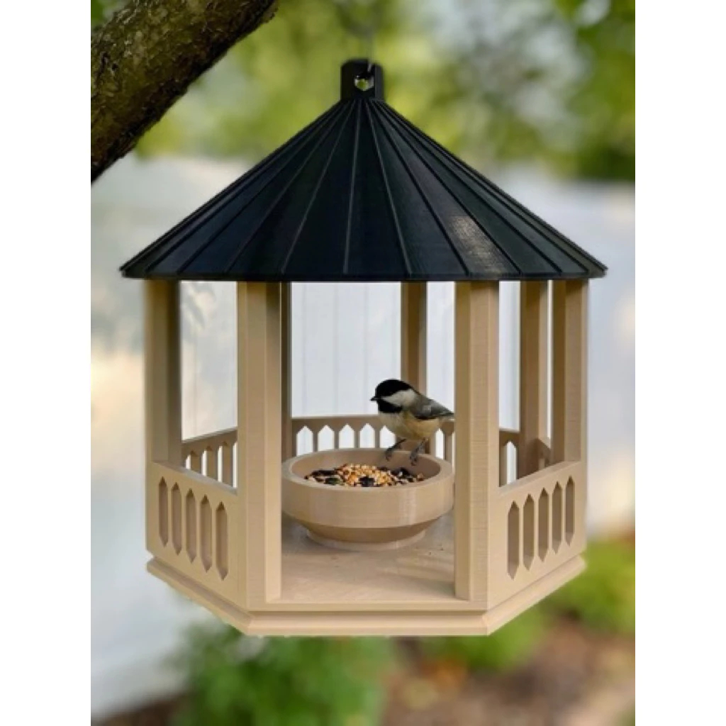 (The Claw) Gazebo Burung Tempat Makan Burung Bird Feeder Kayu Hias Taman Gantung Outdoor