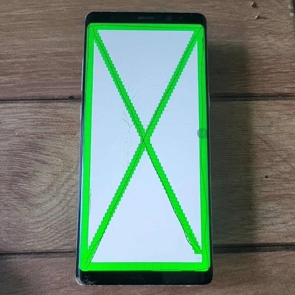 LCD samsung Note 8 original copotan minus retak glas normal