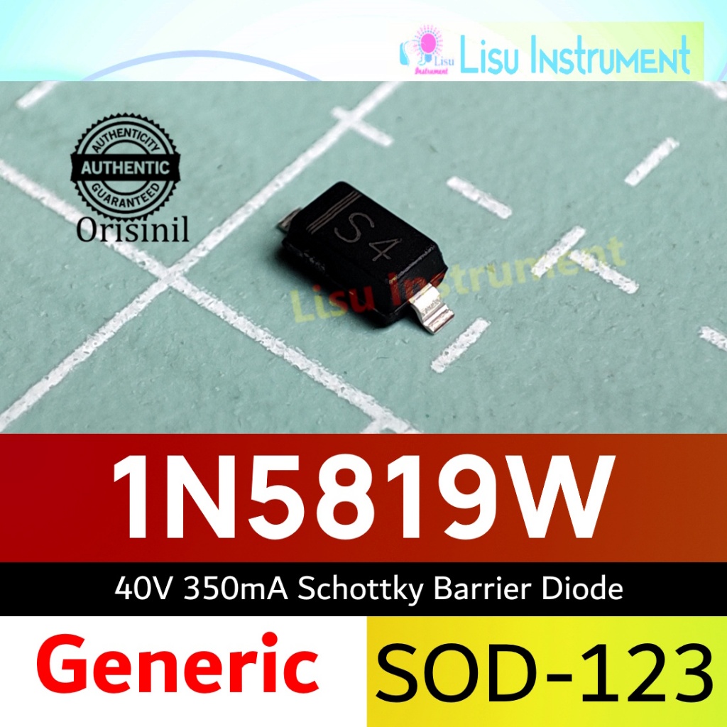 1N5819 1N5819W S4 40V 350mA Schottky Barrier Diodes SOD-123