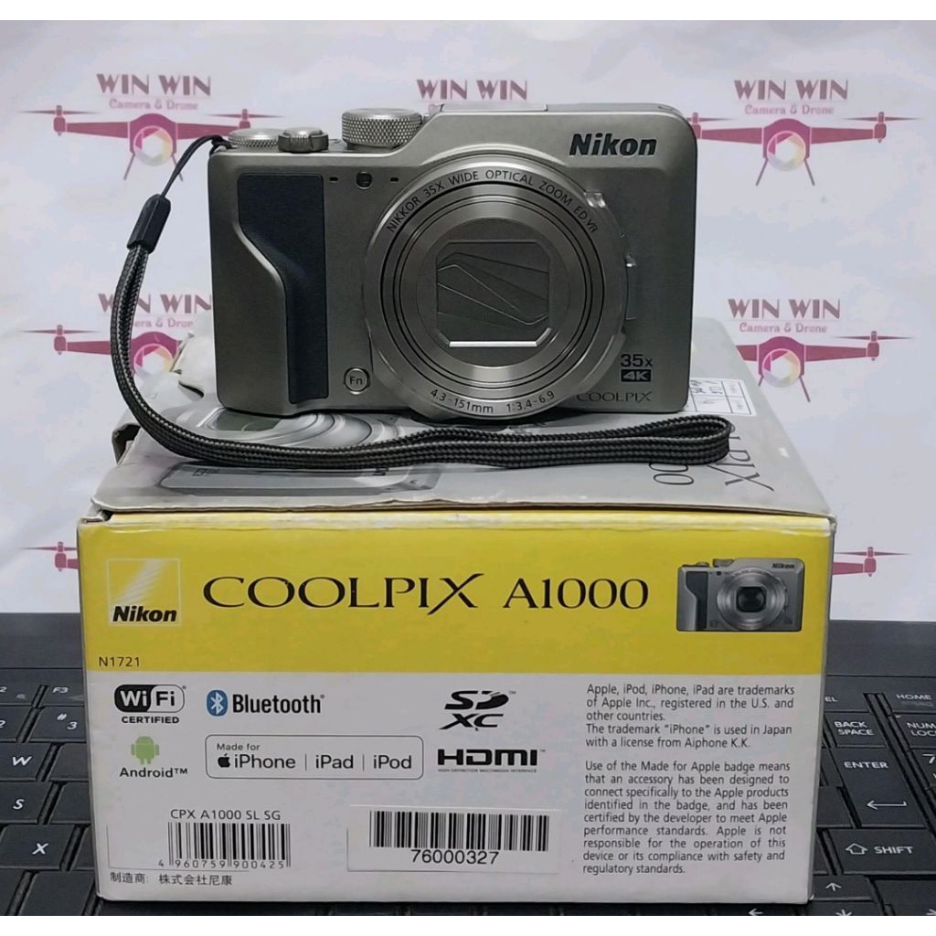 Kamera Camera Digicam Pocket Nikon Coolpix A1000 35x Optical zoom UHD 4K Video Recording
