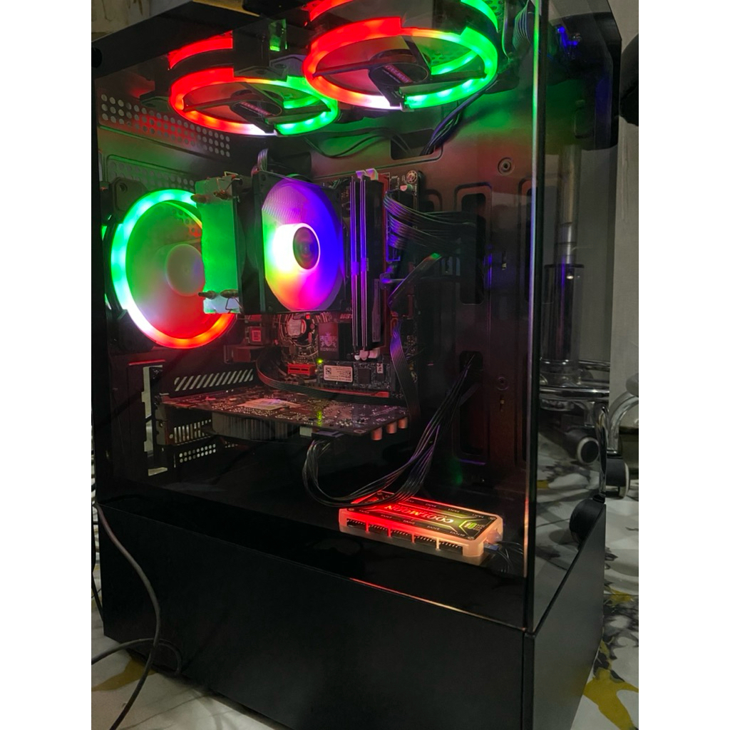 cpu gaming murah hasswell ARGB casing AQUARIUM