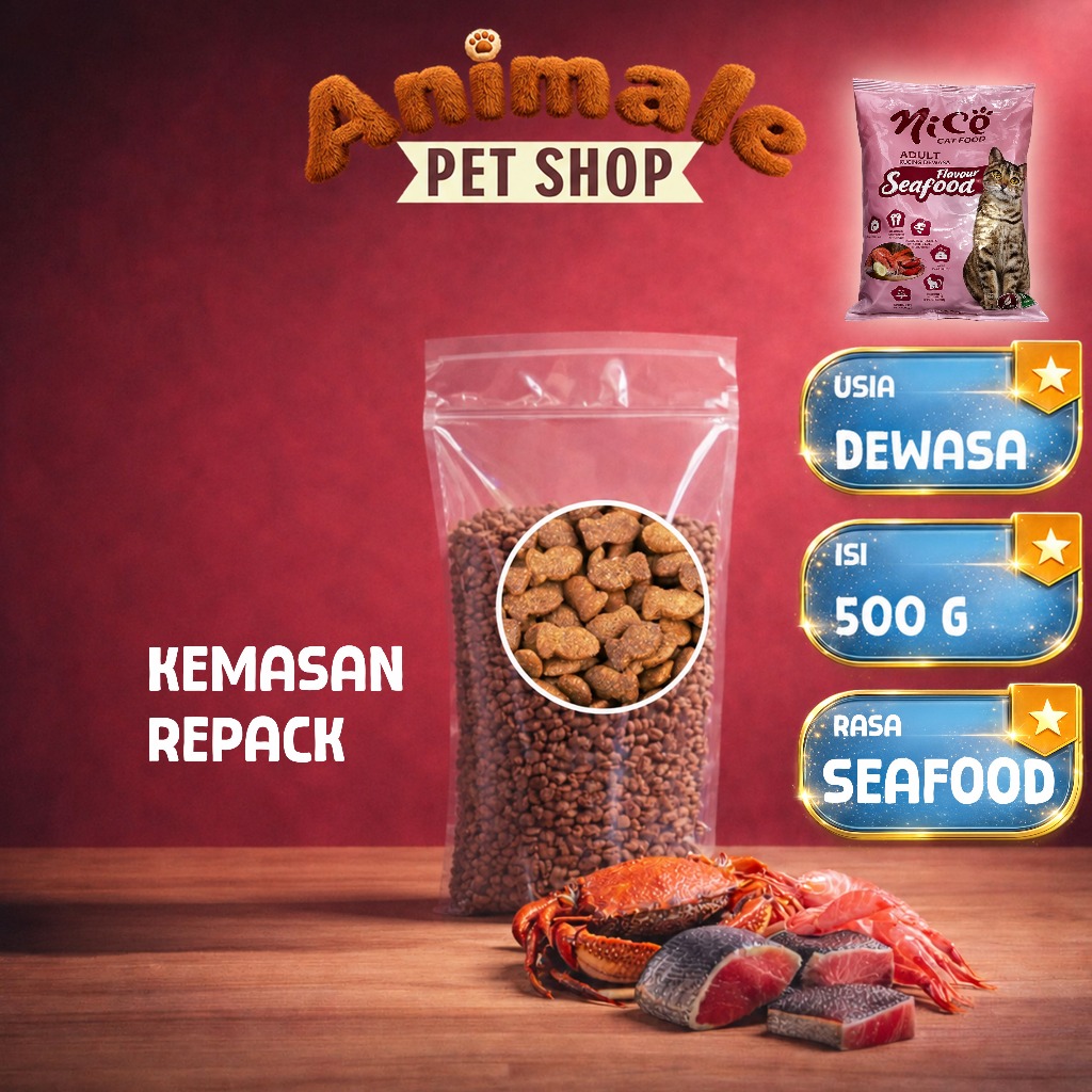 NICE REPACK CAT FOOD | MAKANAN KUCING TERMURAH | BERKUALITAS | 500g