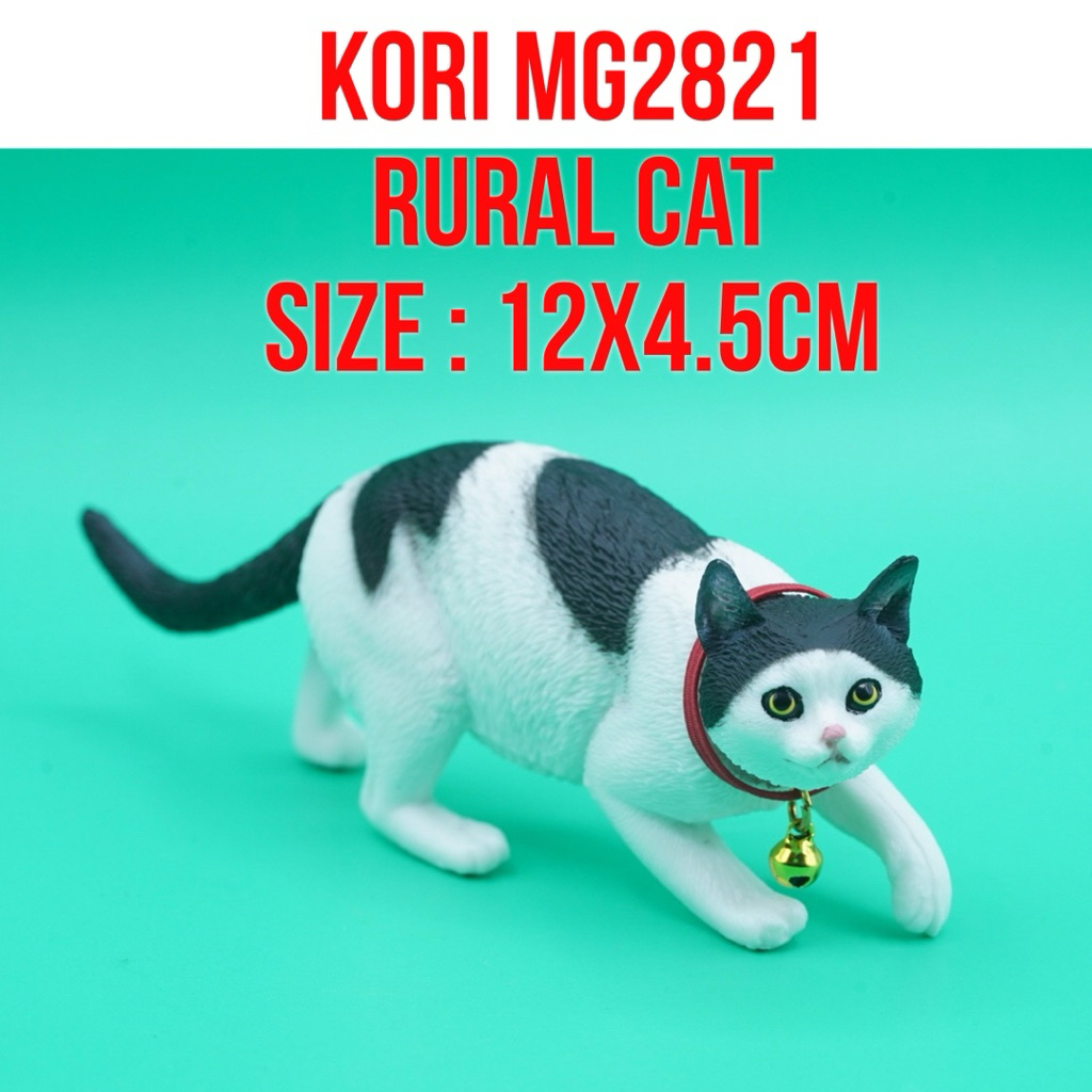 KORI MG2821 Rural Cat With Bell Kucing Kampung Liar Domestik Felis Catus | Mainan Figure Binatang Mi