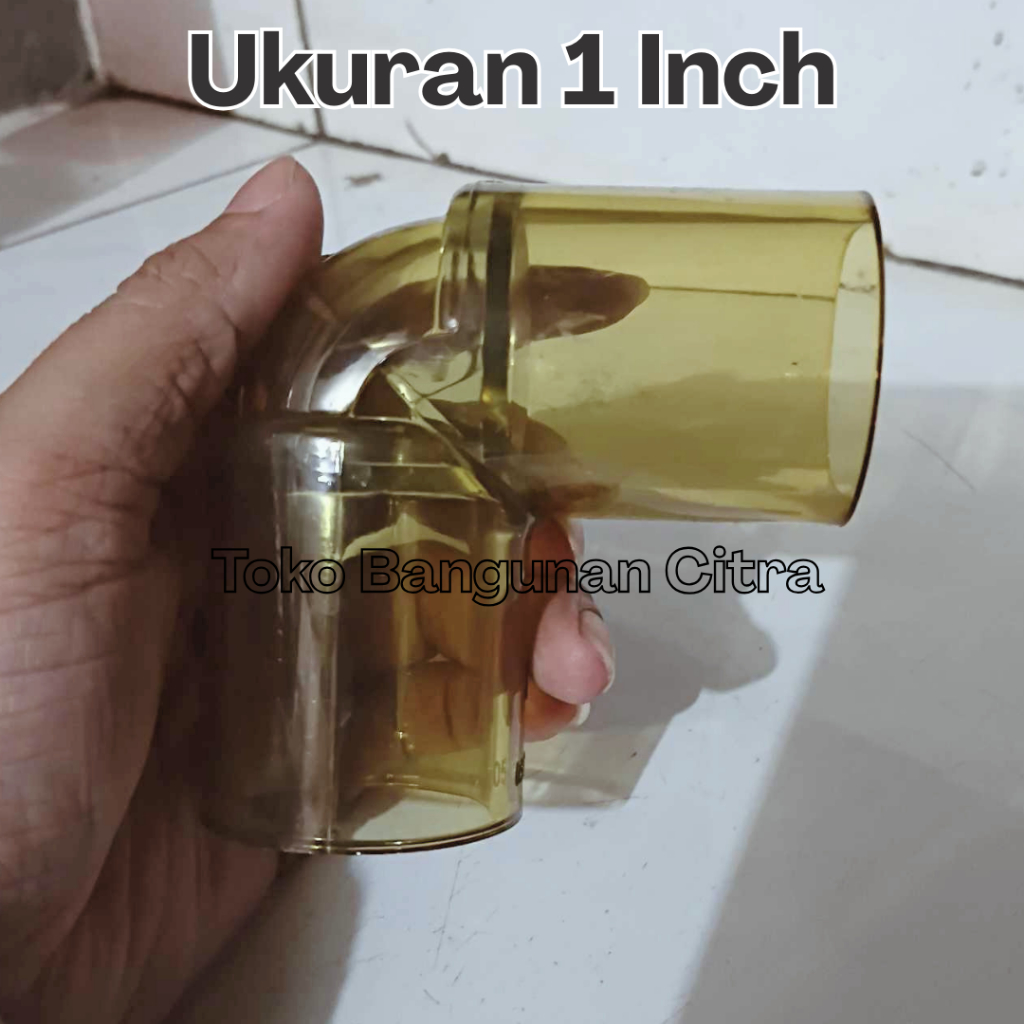 Elbow 90 Derajat Bening 1 Inch AW Rucika Transparent Knie Knee Belokan Sambungan Pipa Paralon Fittin