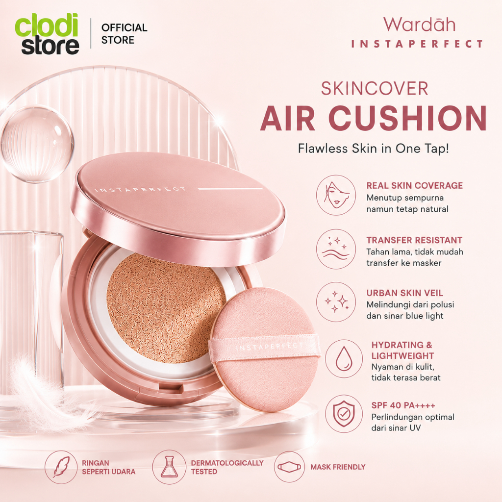 Wardah Instaperfect Skincover Air Cushion Cushion Instaperfect
