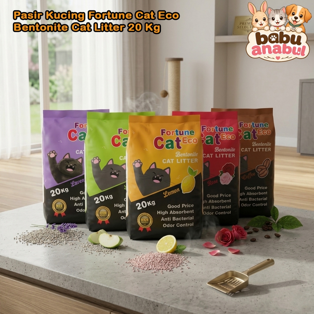 PASIR KUCING GUMPAL WANGI FORTUNE CAT 20kg / FORTUNE CAT 20KG