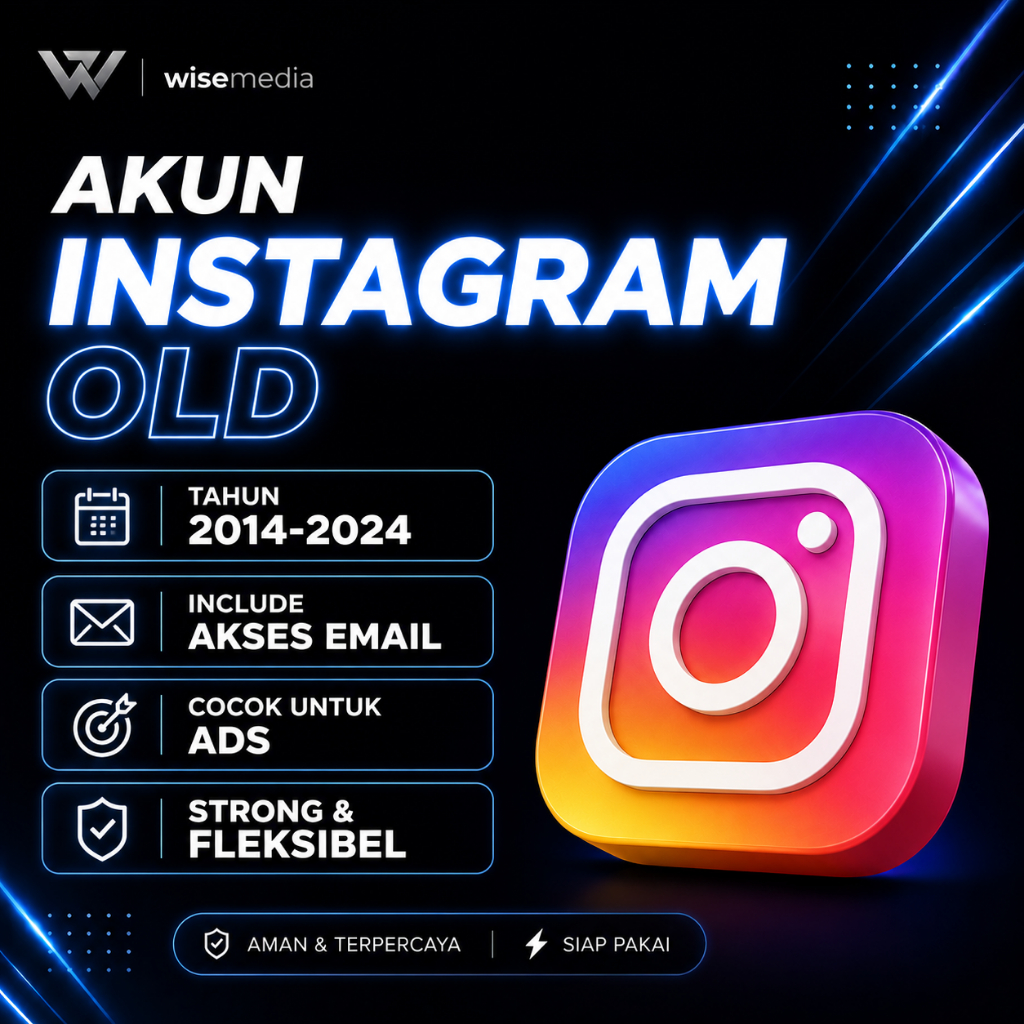 Akun Instagram Old 2014–2024 | Email Verified | 2FA ON | Siap Pakai | IG Tua