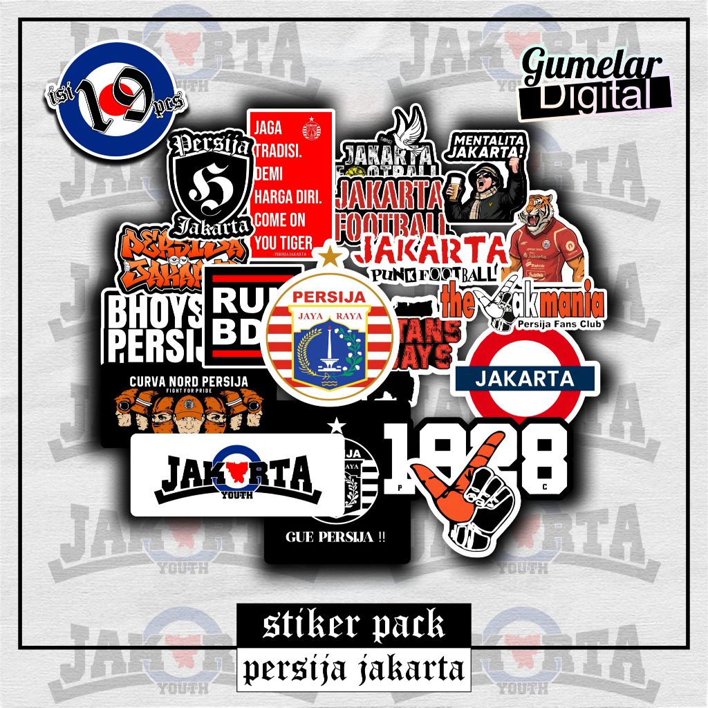 P10 STIKER PACK PERSIJA JAKARATA KEREN TERBARU STIKER PACK KEKINIAN VIRAL PERSIJA JAKARTA GUE PERSIJ