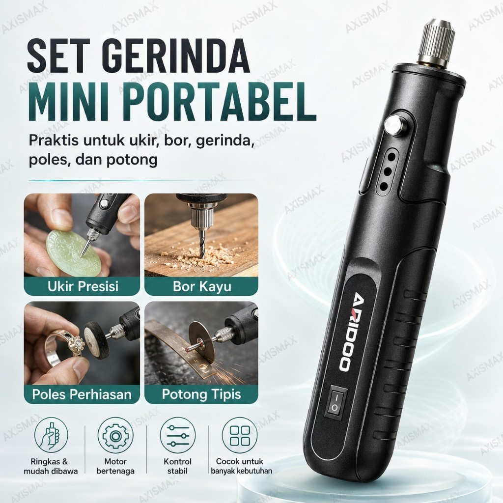 NEW PRODUCT BOR MINI BOR MINI LISTRIK ARIDOO BOR MINI GRINDER SET MESIN UKIR POLES GERINDA LISTRIK