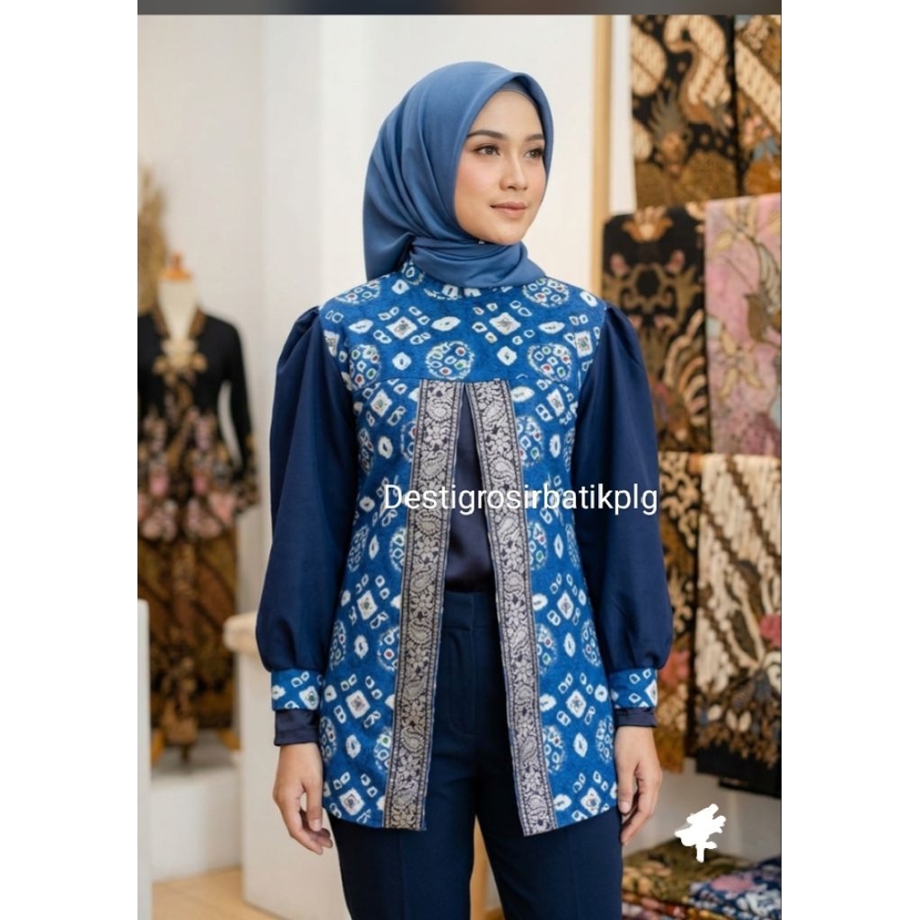 atasan tunik Dolby komb toyobo Lis songket