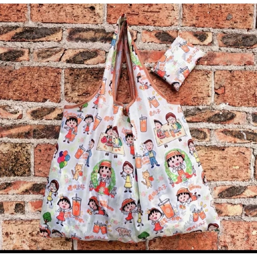 Tote bag chibi Maruko Chan tas belanja maruko chan shopping bag maruko chan tas lipat wanita karakte