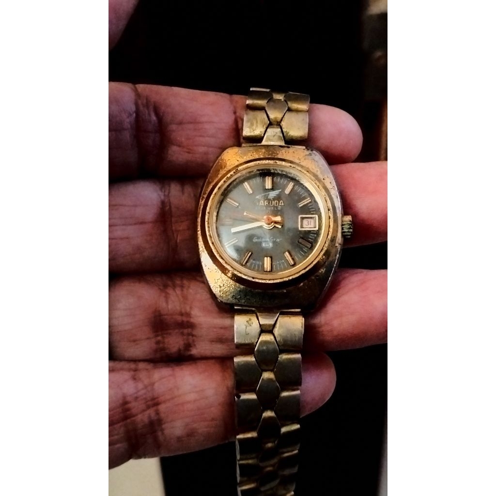Jam GARUDA, Vintage, Kondisi Mati/Off, Mesin Manual Utuh